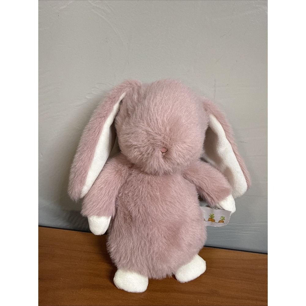 Bunnies by the Bay Pink Mauve Plush Bunny Rabbit Stuffed Animal Rare 8"